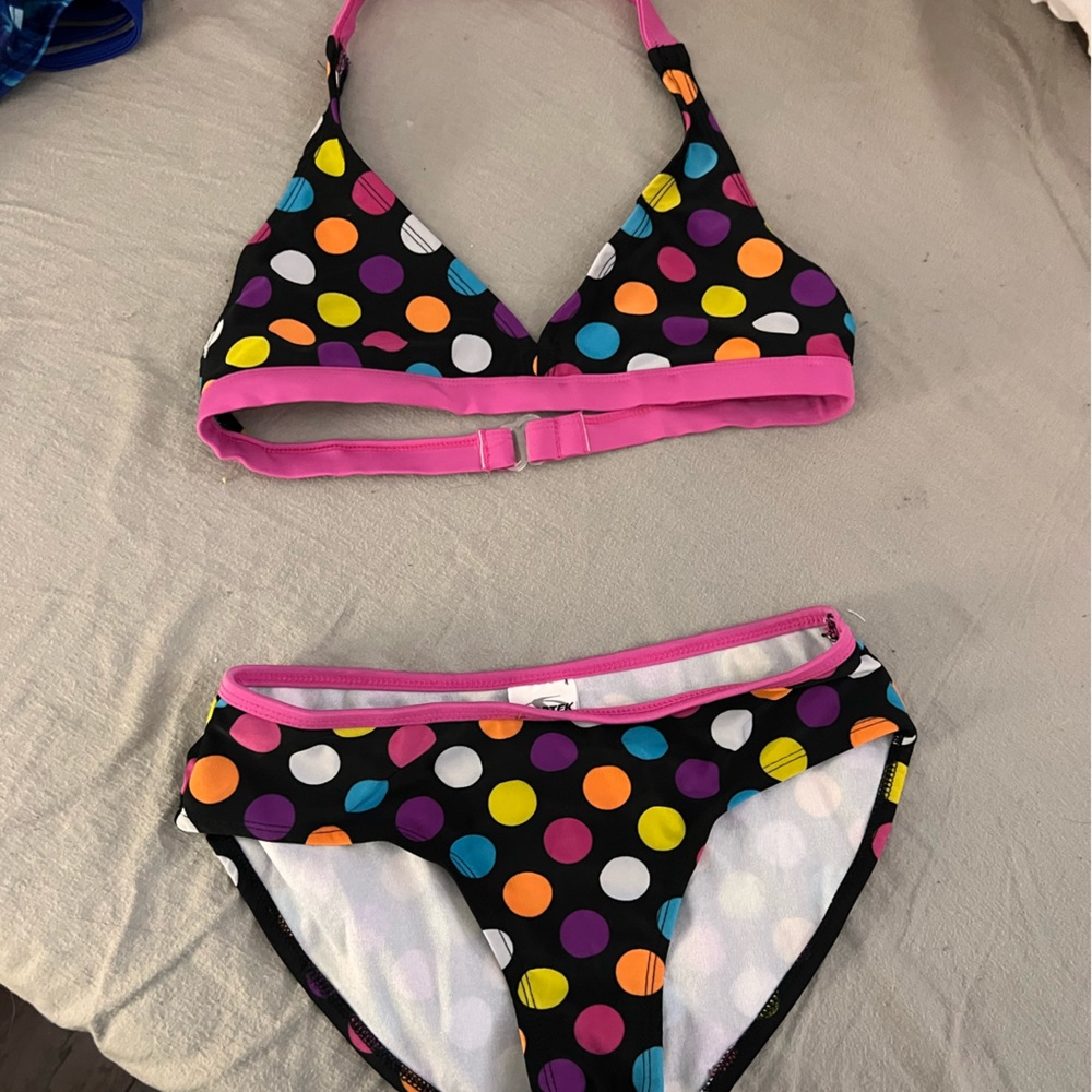 black polka dot bikini
